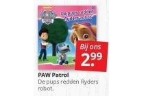 paw patrol boek de pups redden ryders robot