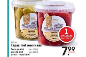 tapas met roomkaas