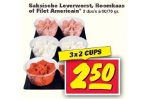 saksische leverworst roomkaas of filet americain