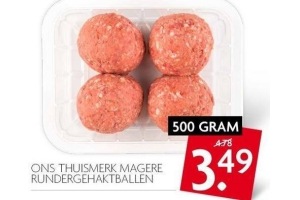 magere rundergehaktballen