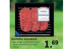 gesneden ossenworst