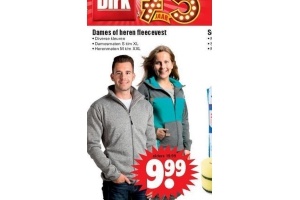 dames of heren fleecevest