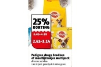pedigree droge brokken of maaltijdzakjes multipack