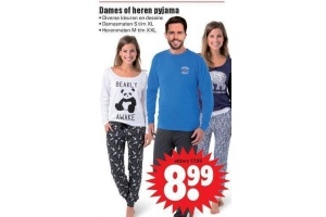 dames of heren pyjama