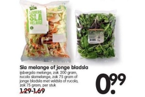 sla melange of jonge bladsla