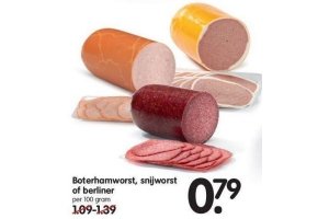 boterhamworst snijworst of berliner