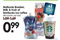 melkunie breaker milk en fruit of starbucks ice coffee