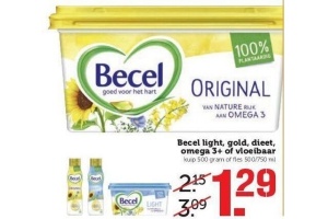 becel light gold dieet omega 3 of vloeibaar