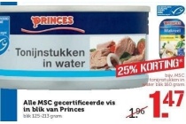 alle msc gecertificeerde vis in blik van princes