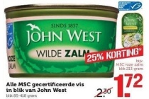 alle msc gecertificeerde vis in blik van john west