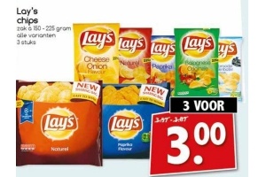 lays chips nu 3 stuks voor eur3 00