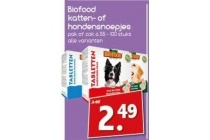 biofood katten of hondensnoepjes