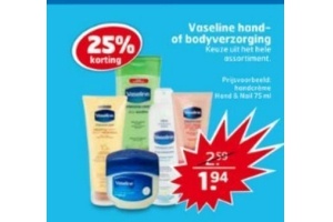 vaseline hand of bodyverzorging