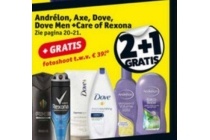 andrelon axe dove dove men care of rexona