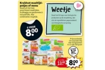 kruidvat maaltijdpotjes of menu