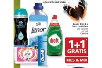 assortiment lenor dreft en oral b