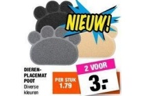 dieren placemat poot