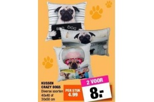 kussen crazy dogs