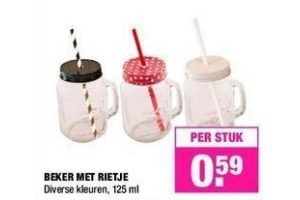 beker met rietje