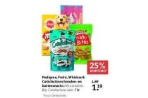 pedigree frolic whiskas en catisfactions