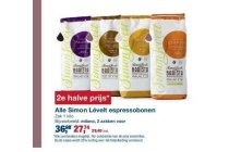 alle simon levelt espressobonen
