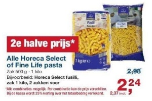 alle horeca select of fine life pasta