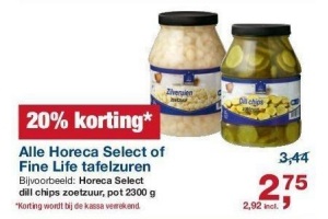 alle horeca select of fine life tafelzuren