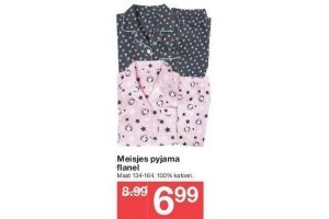 meisjes pyjama flanel