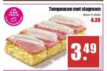 tompoucen met slagroom