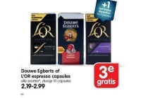 douwe egberts of l or espresso capsules