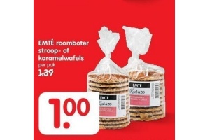 emte roomboter stroop of karamelwafels