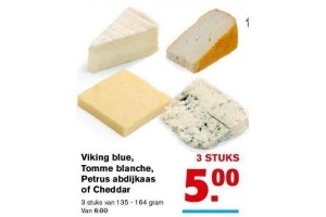 viking blue tomme blanche petrus abdijkaas of cheddar