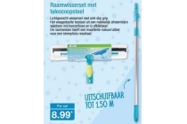 raamwisserset met telescoopsteel