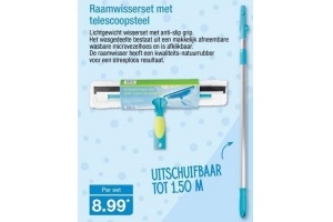 raamwisserset met telescoopsteel