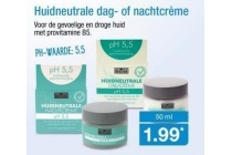 huidneutrale dag of nachtcreme