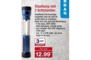 staaflamp met 2 lichtstanden