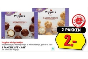 poppies mini gebakjes