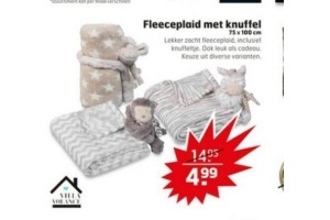 fleeceplaid met knuffel