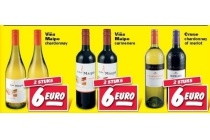 diverse wijnen wit rood