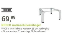 nedco wasmachineverhoger
