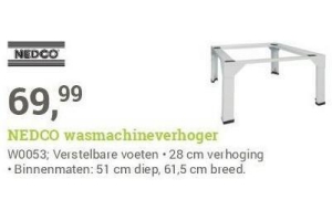 nedco wasmachineverhoger
