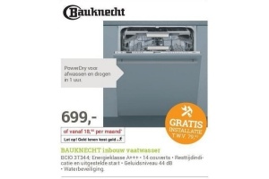 bauknecht inbouw vaatwasser