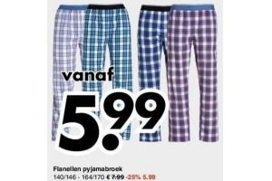 flanellen pyjamabroek