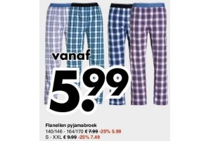 flanellen pyjamabroek