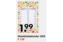 weekblokkalender 2018