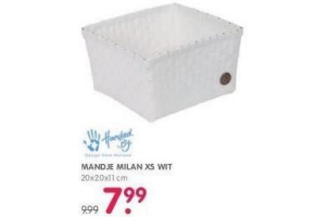 mandje milan xs wit