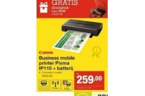 business mobile printer pixma ip110 batterij