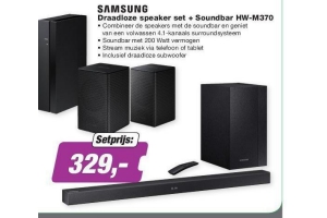 samsung draadloze speaker set soundbar hw m370
