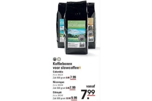 koffiebonen voor slowcoffee