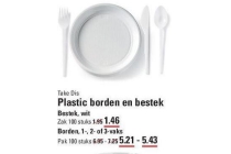 plastic borden en bestek